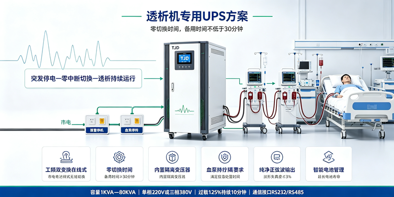 血液透析机应用腾骏达医用UPS电源